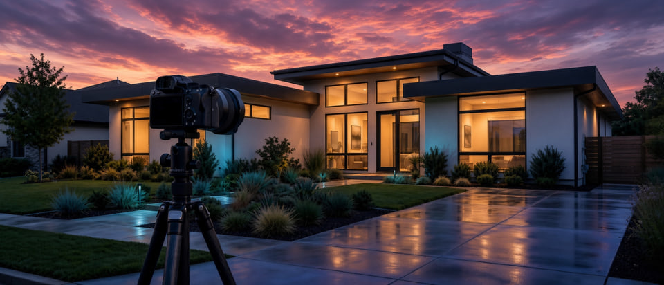 Coastal Florida listing at sunset — the kind of real estate photography we shoot in Lakewood Ranch